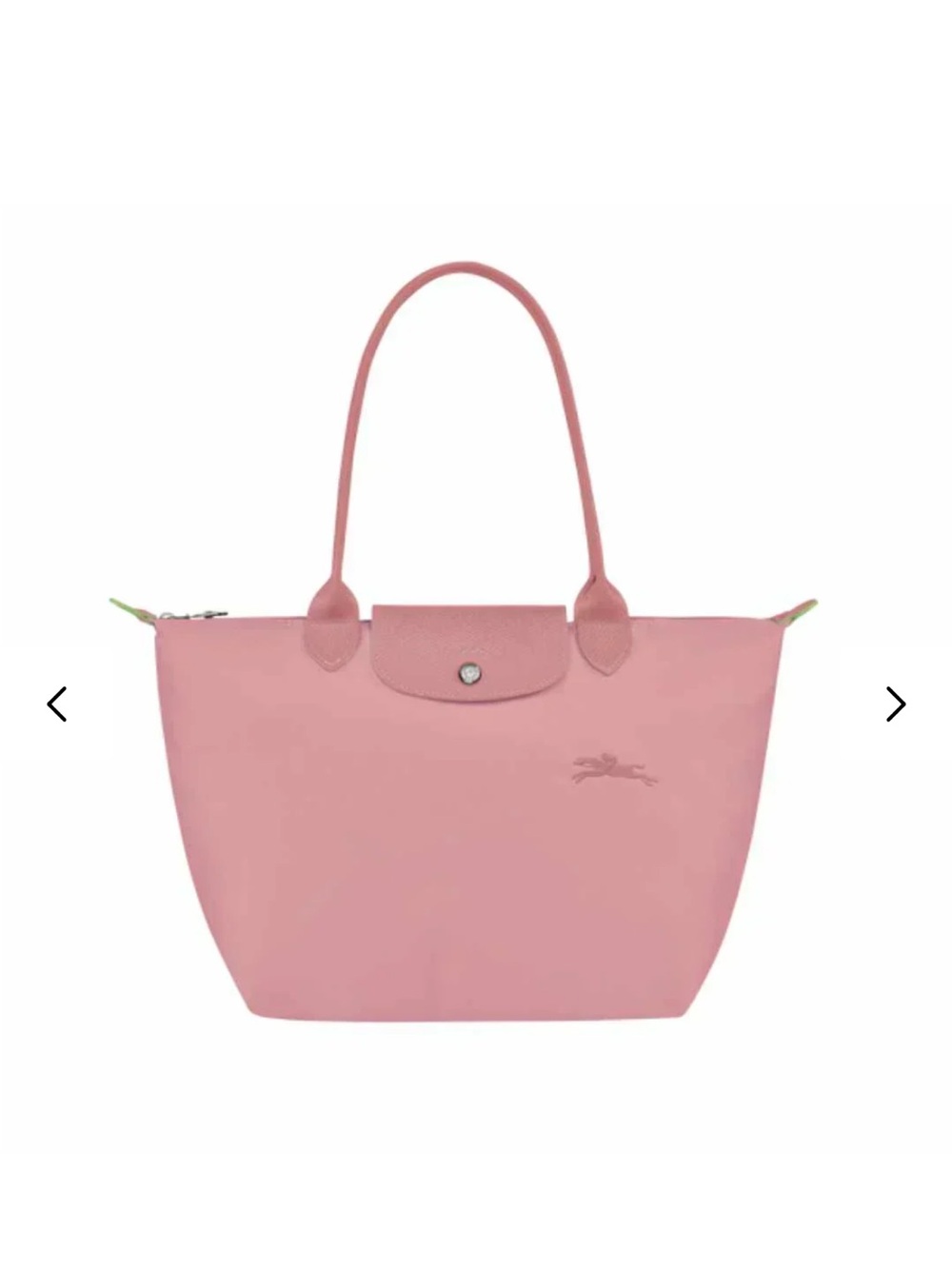 Longchamp Pink Tote with Top Flap and Single Snap